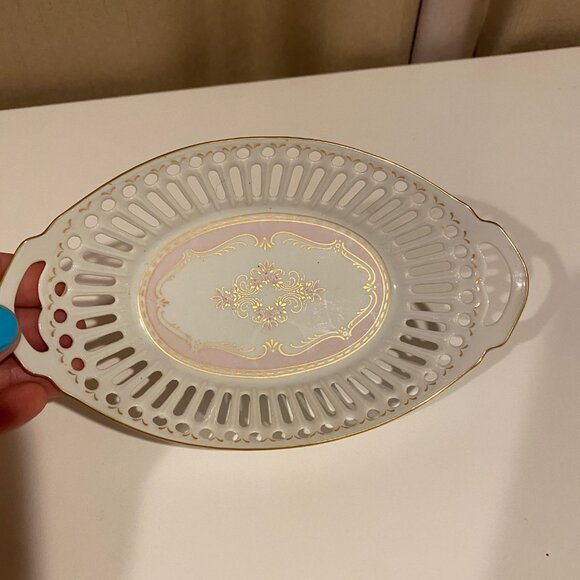 Kaiser Germany Arlette Pattern Pierced‎ Dish by K. Nossek 7x4.5 - Picture 2 of 4